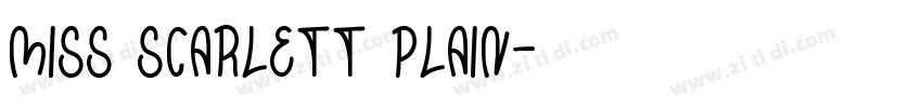 Miss Scarlett Plain字体转换